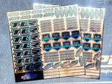 Custom Chrome and Metallic RC Decals
