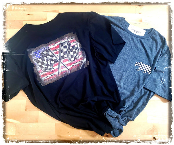 America Checkered Flag T-Shirt
