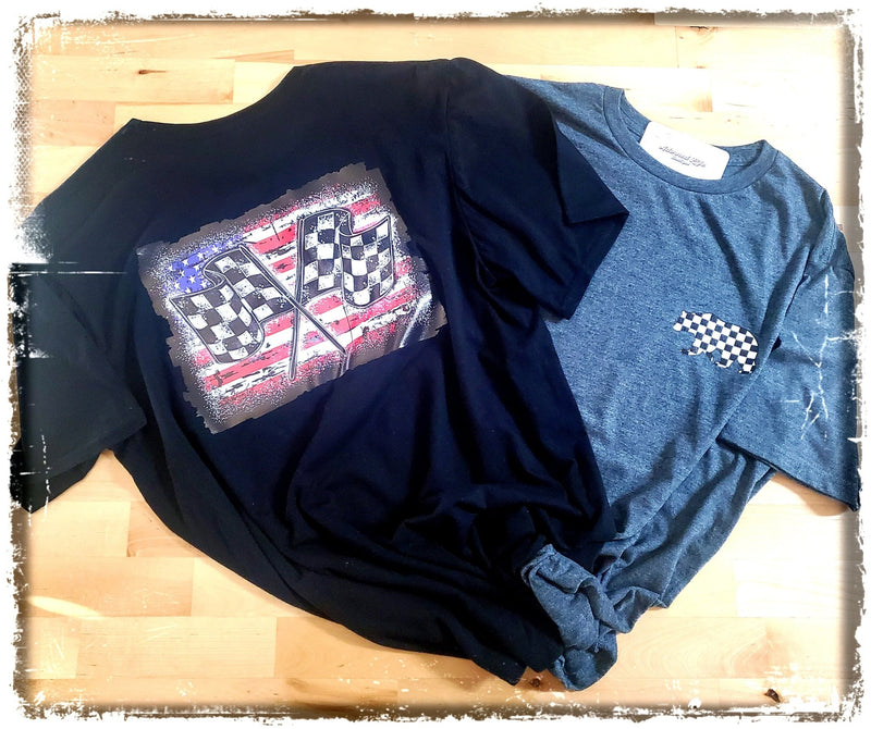 America Checkered Flag T-Shirt